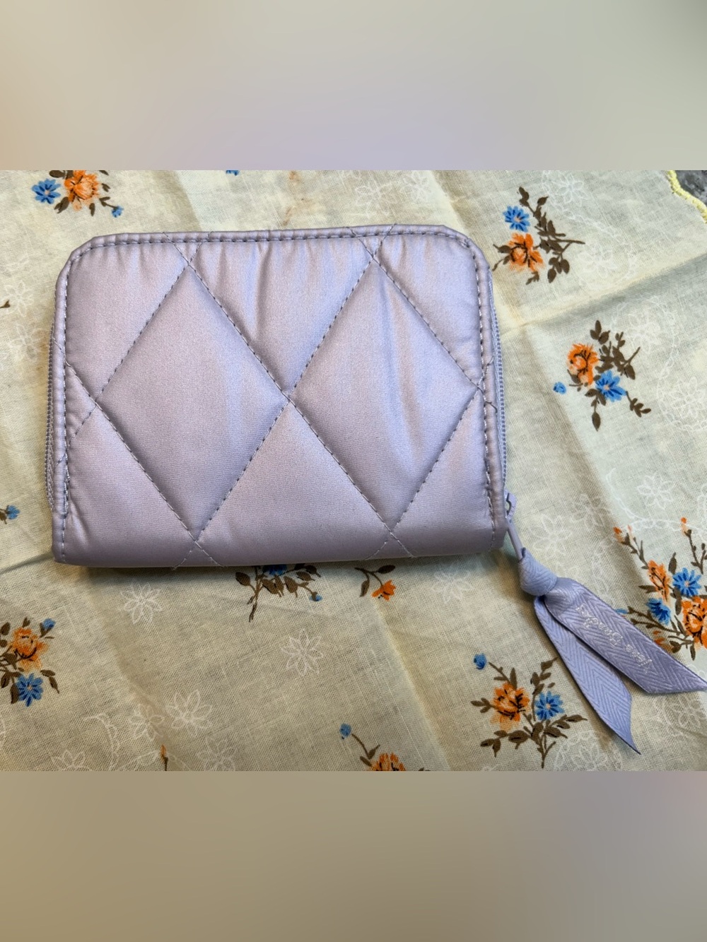 Vera Bradley Quilted Light Lavender Zip Wallet - Picture 2 of 3
